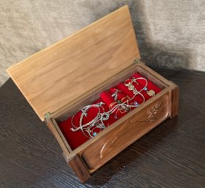 Open Wooden Jewellery Box open wooden jewellery box