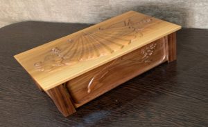 closed wooden jewellery box